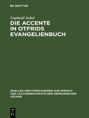 cover image of Die Accente in Otfrids Evangelienbuch